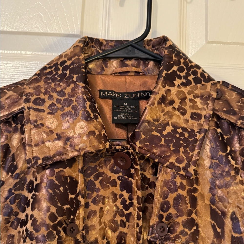 Mark Zunino Leopard Print Button Down Shirt Size M - Picture 3 of 9